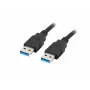 USB A to USB A cable LANBERG CA-USBA-30CU-0018-BK — USB 3.2 Gen 1 (5 Gbit/s), 1.8 m, Black