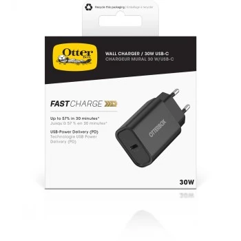 EU wall-mounted fast charger Wall Charger 30W black USB Power Delivery 3.0 USB-C