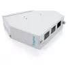 DIN rail fiber optic splice distributor DIGITUS DN-96893 — angled, 6 SC DX / LC Quad, aluminium, grey