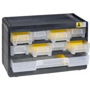 Storage box allit VarioPlus Basic 15, 300×190×135 mm, black/yellow