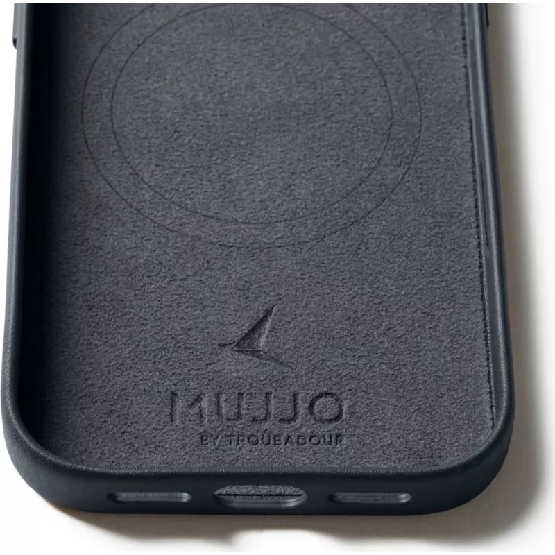 Mujjo Full Leather Case MagSafe Case for iPhone 17 Pro Grey