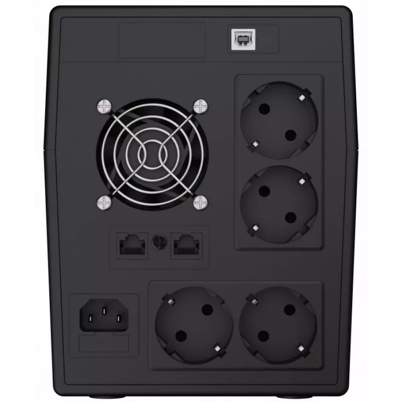 Uninterruptible Power Supply Green Cell UPS05 — Line-Interactive 2 kVA / 1200 W, 5x Type F outlets, LCD, USB, RJ-45