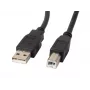 Lanberg CA-USBA-10CC-0030-BK USB Cable 3 M USB 2.0 USB B Black (CA-USBA-10CC-0030-BK)