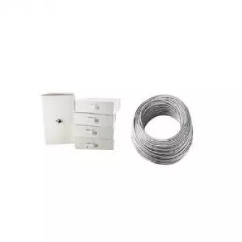 LogiLink Installation Cable, Cat. 6, U/UTP, 100 m, Light Grey 4 x 2 AWG 23/1, Unshielded, CCA Cable (Copper-Aluminium- (CPV0033)