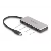 DeLOCK 64261 USB 3.2 Gen 1 Type-C Hub 10000 Mbit/s Black Grey