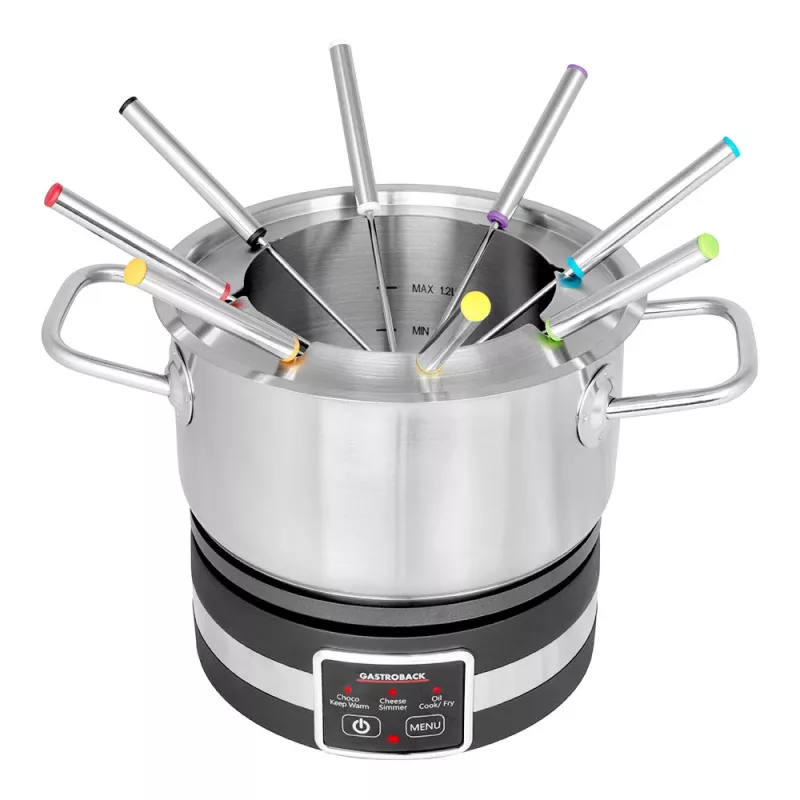 Electric Fondue Gastroback 42568 1.8L 8 Persons Black Stainless Steel