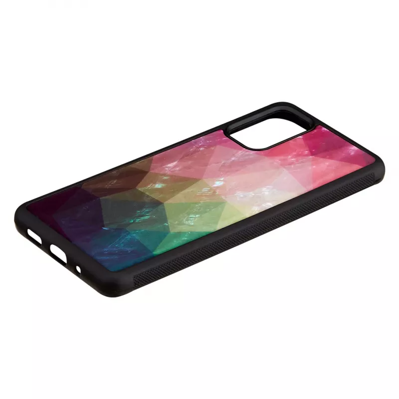 Phone case iKins for Samsung Galaxy S20+ — water flower design, black