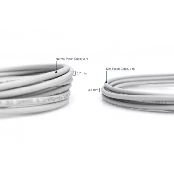 Network Cable Digitus CAT 6 U/FTP Slim patch cord RJ-45 Cat6 2m Grey
