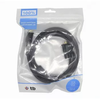TB VGA-Cable 15M-15M 1,8 M. black-gold (AKTBXVGAMMG180B)