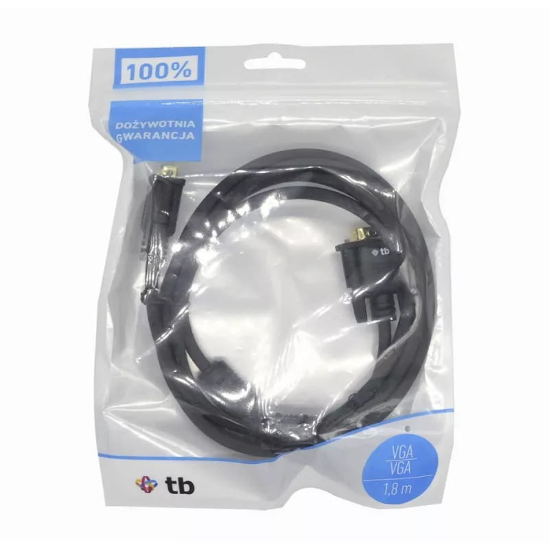 TB VGA-Cable 15M-15M 1,8 M. black-gold (AKTBXVGAMMG180B)