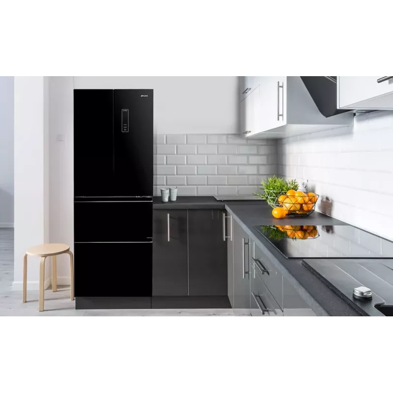 French door refrigerator-freezer Sam Cook PSC-WG-1020AA/B 351 l, energy class E, black