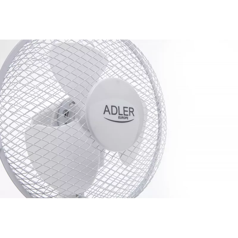 Adler | AD 7302 | Desk Fan | White | Diameter 23 cm | Number of speeds 2 | Oscillation | 60 W | No
