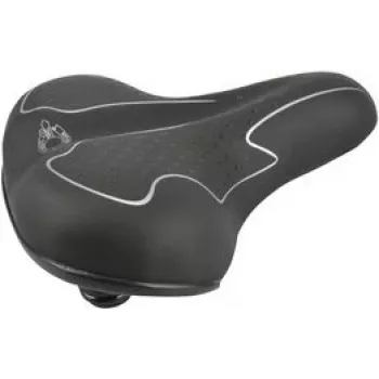 Bike saddle FISCHER Touren-Fahrradsattel Elastomer Black/White with optimal body adaptation