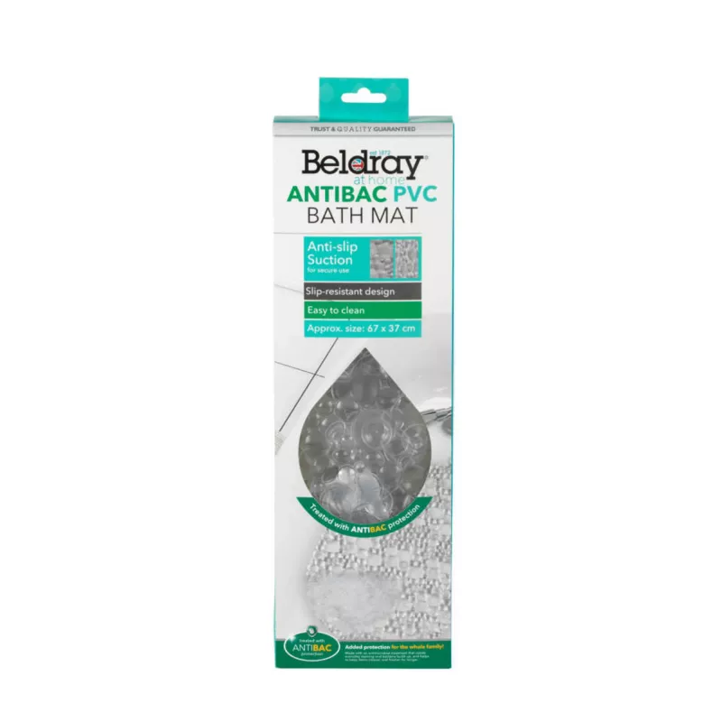 Bath mat Beldray LA032678UFFEU7 Antibac PVC, antibacterial PVC bathroom mat