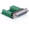 Cable Gender Changer DeLOCK 65317 25p 27p Black Green Silver