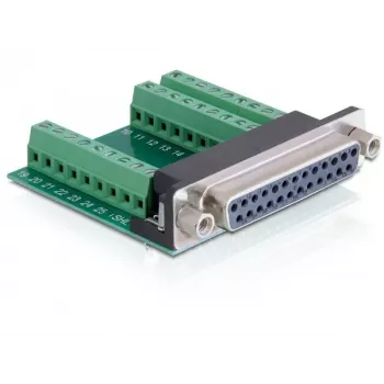 Cable Gender Changer DeLOCK 65317 25p 27p Black Green Silver