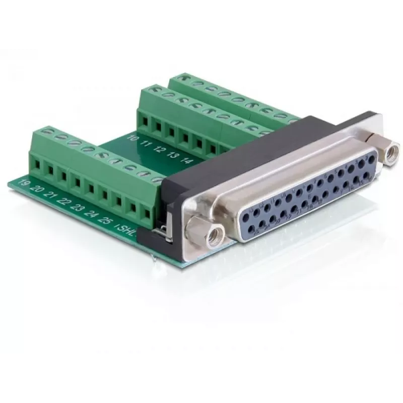 Cable Gender Changer DeLOCK 65317 25p 27p Black Green Silver
