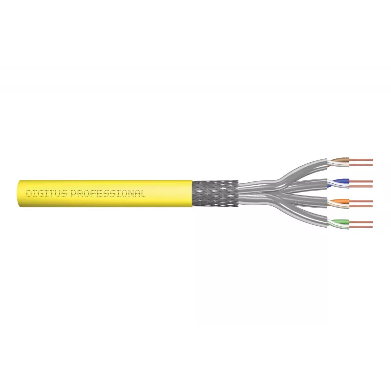 Network Cable Digitus CAT 7A S/FTP installation cable 500 m Yellow