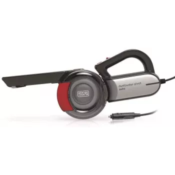 Handheld vacuum Black & Decker PV1200AV — dry upholstery cleaner, 12 V, 0.44 L, 12.5 W, 5 m cord, grey/red