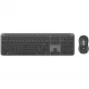 Logitech Signature Slim Combo MK950 - Keyboard-and-Mouse-Set - 100% - full size - Wireless - Bluetooth 5,1 LE - AZERTY - French - Graphite (920-012485)