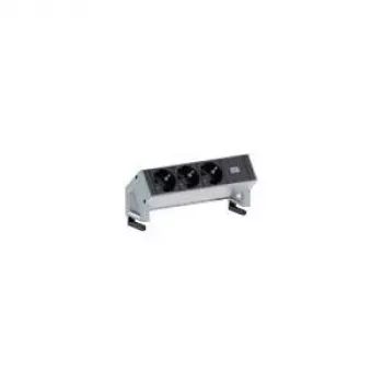 Power Extension Bachmann DESK 2 0.2m 3 AC Outlets Indoor Black White