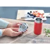 Travel mug Leifheit 03245 stainless steel 350 ml, double-wall, leakproof, flip-top lid, black/red