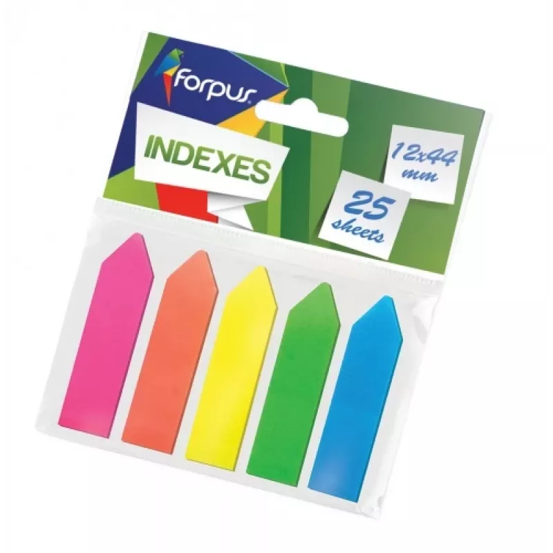 Paper-index Forpus, 12x44mm, Assorti, Plastic, arrows (5x25) 0718-105