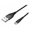 NATEC Cable USB-C/A 2.0 1m prati led black nylon