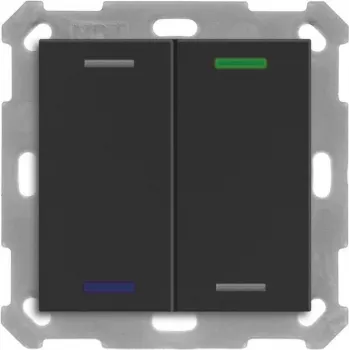 MDT BE-TAL55T206.01 KNX push button Light 55 2f RGBW temperature sensor black matte Neutral 1 (BE-TAL55T206.01)