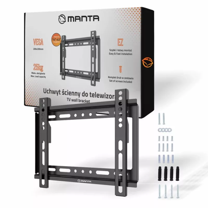 TV wall mount MANTA P10 for 14–43 inch screens, VESA compatible