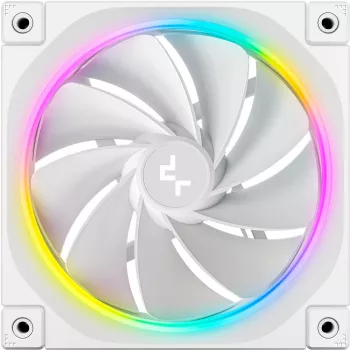 DeepCool FL12R 120 mm PC fan, white, 2150 RPM, active PFC, ARGB backlight