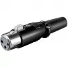 Wentronic Goobay microphone coupling , 3-pin - Enclosure black (11680)
