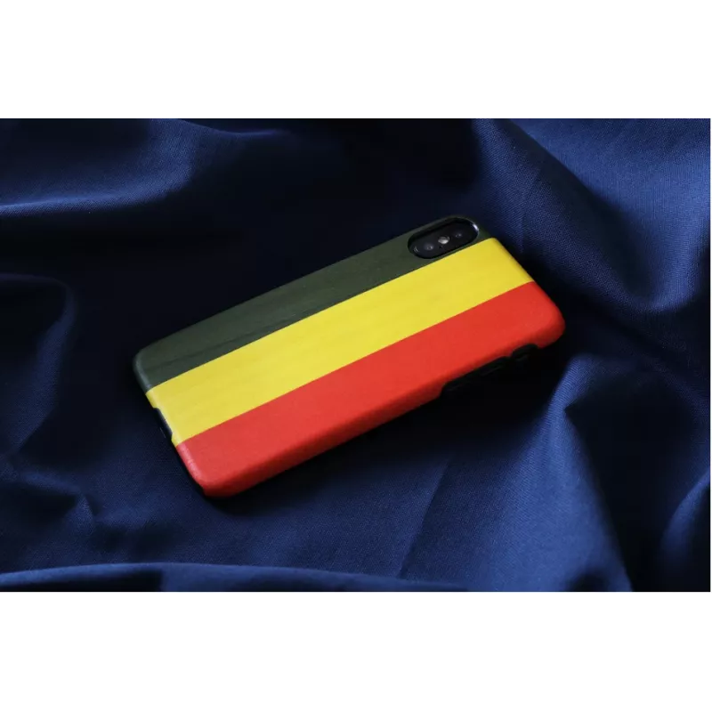 Smartphone case man and wood for iPhone X/XS — Reggae Black, protective hard back cover