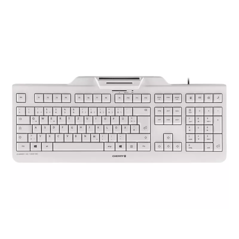 Keyboard CHERRY KC 1000 SC Corded Smartcard Keyboard Light Grey USB QWERTY UK