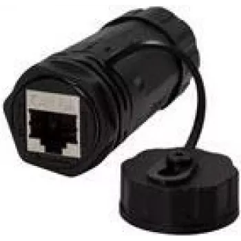 LogiLink Professional - Network Coupler - RJ-45 (W) to RJ-45 (W) - STP - CAT 6a - outdoors - Black