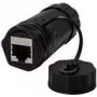 LogiLink Professional - Network Coupler - RJ-45 (W) to RJ-45 (W) - STP - CAT 6a - outdoors - Black