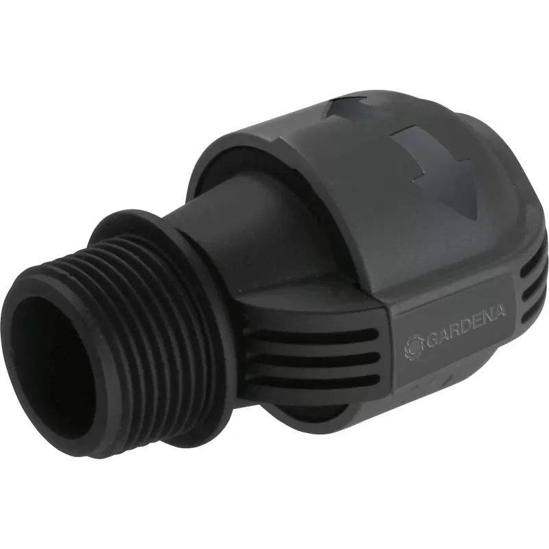 Sprinklersystem connector 25mm > 1, black connector/Grey