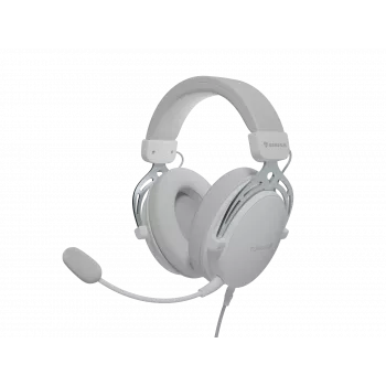 Wired headphones Genesis Toron 531 White with microphone, lightweight on-ear design