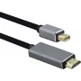 Cable helos mini DisplayPort male to HDMI 1.4 male, PREMIUM 4K, 2.0 m, TPE jacket, aluminium housing, gold-plated contacts
