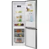 Freestanding fridge BOMANN KG 7357, 315 L total (219 L fridge, 96 L freezer), stainless steel, LED light, 40 dB