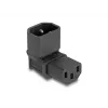 DeLOCK Netzadapter IEC 60320 C14 to C13 Plug Socket 10 A 90° Black 80472