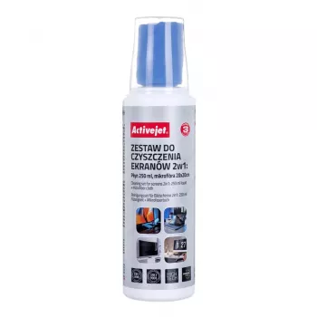 Equipment cleansing dry cloths & liquid ActiveJet AOC-269, microfibre cloth 200x200 mm, 250 ml spray, 2 pcs