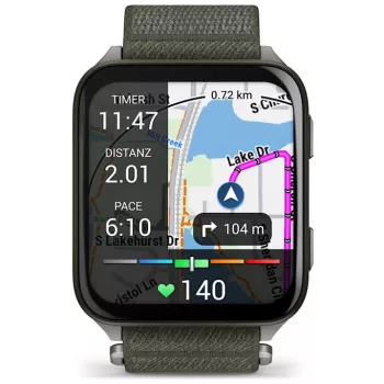 Garmin Venu X1 5.08 cm (2) AMOLED Digital 448 x 486 pixels Touchscreen Grey Wi-Fi GPS (satellite)