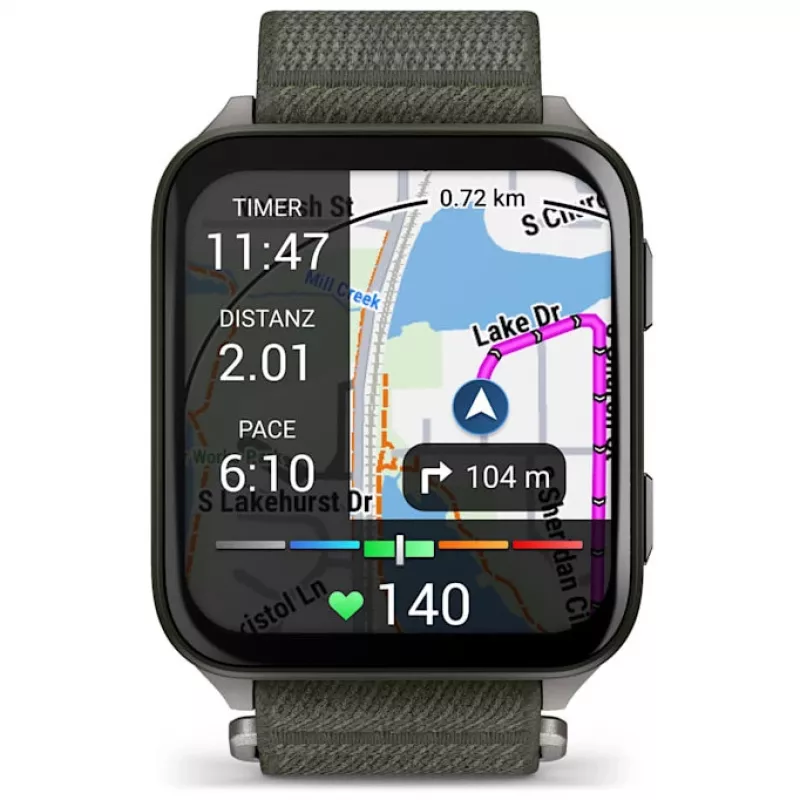 Garmin Venu X1 5.08 cm (2) AMOLED Digital 448 x 486 pixels Touchscreen Grey Wi-Fi GPS (satellite)