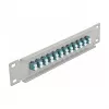 Fiber Optic Patch Panel DeLOCK 10 inch 12 Port LC Duplex Aqua 1U Grey