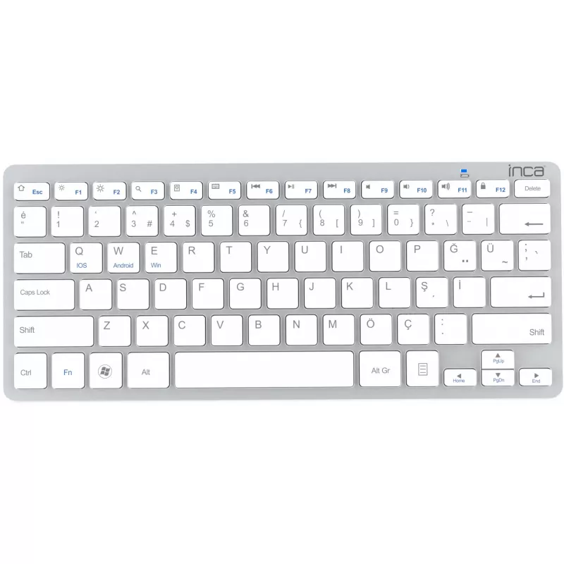 Wireless Keyboard Inca IBK-569BT Bluetooth 78 Keys Metallic Silver