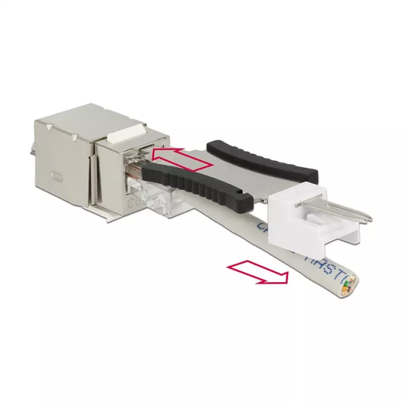 Keystone module DELOCK 86404 — RJ-45 silver, 38.5×22.3×17.3 mm