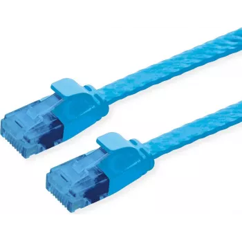 VALUE Patch Cable Cat.6A (Class EA) UTP, extra-Flat, Blue, 1 m (21.99.2051)