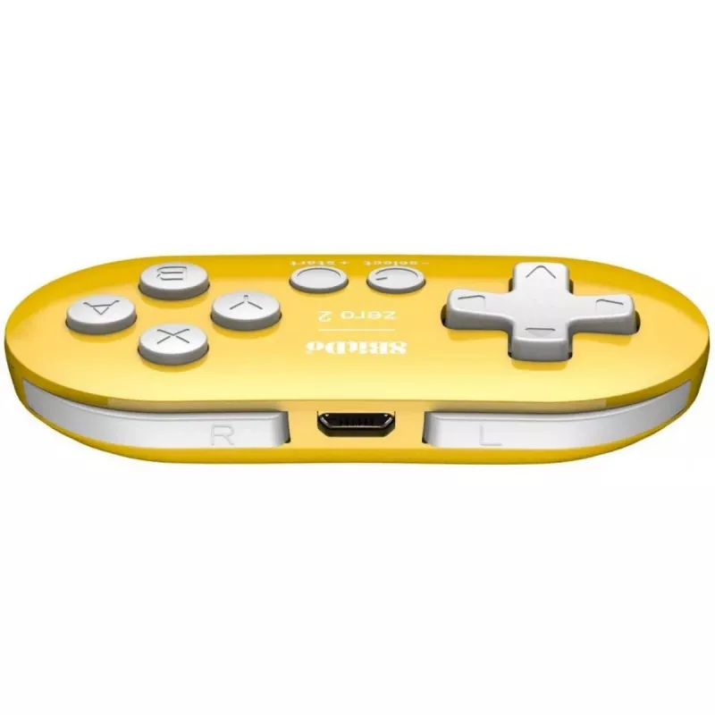 Wireless Game Controller 8BitDo Zero 2 Yellow — Bluetooth, Compact Pocket Size, RET00221