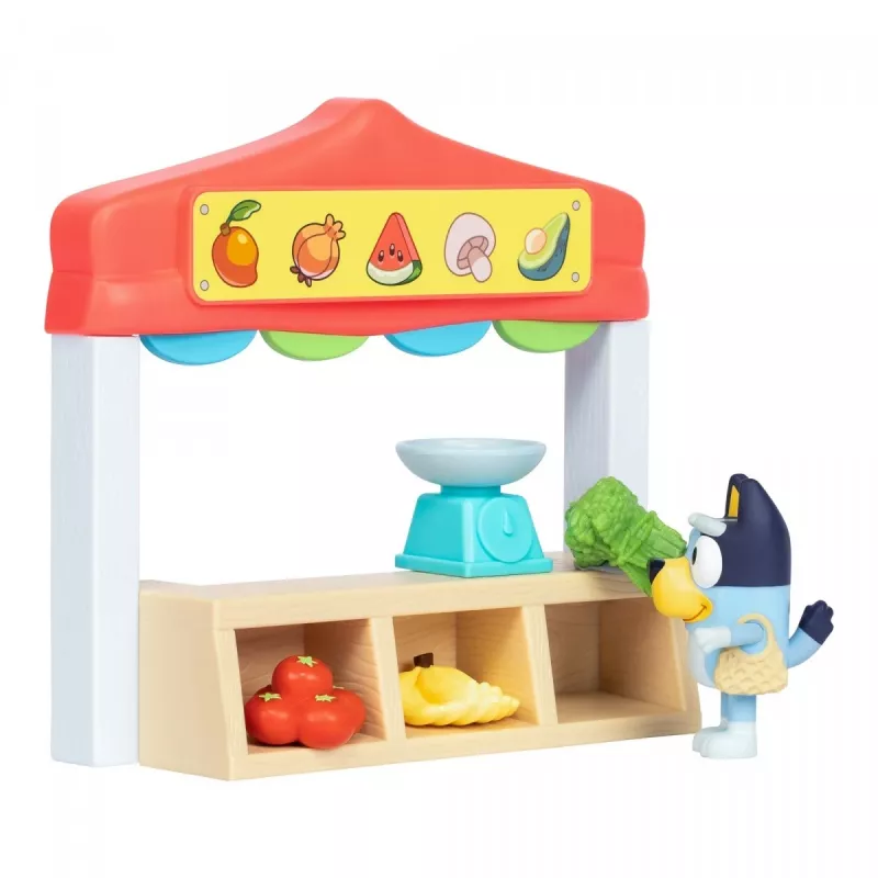 Toy figures set TMTOYS Mini Bluey Grocery store BLU17555 – mini character set for play